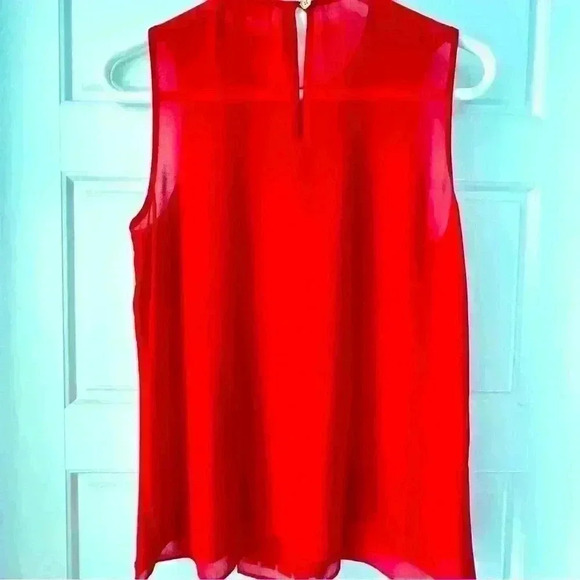MICHEAL KORS RED SLEVELESS TOP SIZE SMALL - Picture 5 of 9